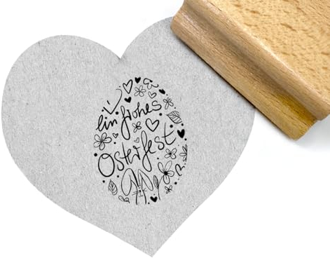 Stempel Osterstempel OSTEREI mit Text, Handschrift - Textstempel Ostern Karten Geschenkanhänger Basteln Osterdeko Tischdeko Scrapbook - zAcheR-fineT