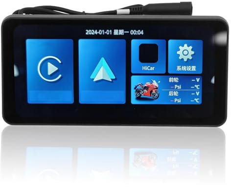 de Navegación para Motocicleta de 7 Pulgadas, Pantalla de Alta Definición, Reproductor Multimedia Impermeable para Motocicleta, Pantalla Estéreo, Unidades GPS Portátiles