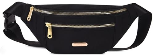 Sac Banane Homme Femme Sac de Randonnée Sacoche Bandoulière de Ceinture Outdoor Sport Waist Pack Fanny Pack (Noir Sacs Bananes de randonnée)
