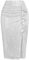 Kate Kasin Damen Pailletten Rock Rave Festival Bodycon Mini Rock Bleistiftrock Silber XXL