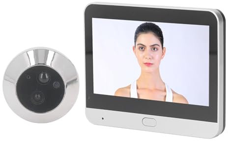 Videocitofono HD 1080P, Telecamera Spioncino 120 Gradi per Porta Dell'appartamento, Schermo LCD IPS 4,3 Pollici, Videochiamata Bidirezionale, Rilevamento del Movimento,