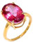 Bague de fiançailles pour femme en argent sterling 925 avec pierre de topaze rose naturelle Bague de promesse délicate pour elle, lui R-022-24-P