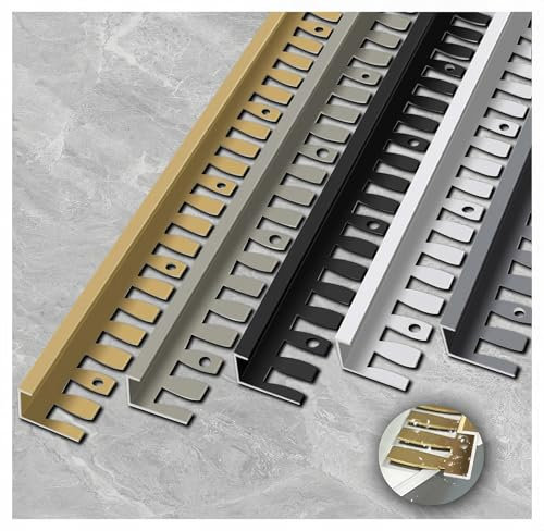 Carpet Trim Strip - Bars Flooring Edge Trim - Door Threshold Strips - Door Carpet Edge Strip - Floor Divider Strip - for Seamless Flooring Transitions(Black,6-8mm)