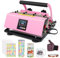Tumbler Mug Cup Heat Press Machine for Sublimation 15-30oz,Mug Cup Printing Machine (Pink)