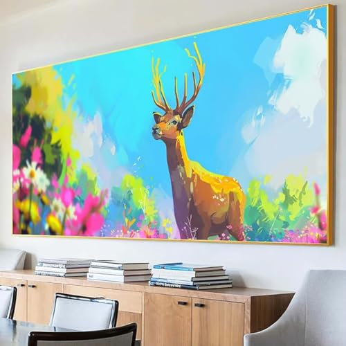 DIY 5D Diamond Painting Erwachsene Tier Diamant Painting Bilder, Blume Diamond Painting Set, 5D Diamond Painting 70x140cm Stickerei Kreuzstich Basteln Erwachsene für Zimmer Deko Aesthetic Geschenk B-C