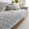 GKXLH Sofa überzug Waschbar - Neu Weiche Milch Fleece Sofabezug 1 2 3 Sitzer, Anti-Rutsch Sofa Cover, Couch überzug Ecke Sofa Bezug für Sektionssofa, Sofa überzug L Form Möbelschützer (Grau, 70x70)