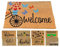 MYPURECORE Coir Door Mat (60x40cm) - Non-Slip & Absorbent, Indoor/Outdoor, Eco-Friendly - Ideal as Front Door, Entrance, Floor, Welcome Mat - Large Size, Dirt Trapper, Washable (WELCOME BIKE)