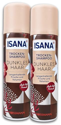 2 er Pack ISANA Trockenshampoo Dunkles Haar 2 x 200ml