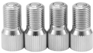 VekAuto 4Stk 180 Grad Reifenventil Verlängerung Vernickelt Universal | Silber, 19mm, Für Auto, Für Motorrad, Für Wohnmobil, Für LKW, Für Fahrrad, Amerikanischer Typ