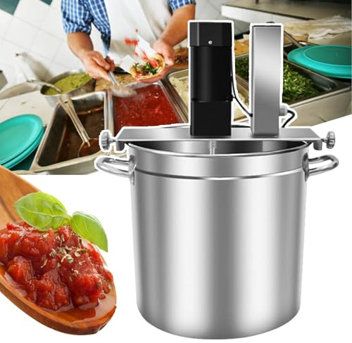Mezcladora Eléctrica Industrial para Mermeladas/Salsas/Rellenos (20L/25L/40L/60L) - Olla Automática con Raspador de Fondo, Compatibilidad Multi-Calefacción + Control Velocidad Ajustable,20L