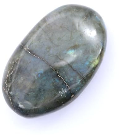 Galet en Labradorite de 55 grammes et 50 millimètres, Minéral Labradorite de Madagascar, 100% d'origine Naturelle, Exemplaire Exclusif, Pierre d'art, Minéral de Purification