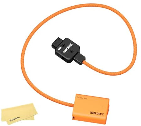 ZGCINE DT-FW50 D-Tap to NP-FW50 Dummy Battery Cable 60CM/1.97FT - Power Supply Cord for Sony A7/ZV-E10/A6000/A6300/A6400/A6500/A7II/A7RII/A7SII