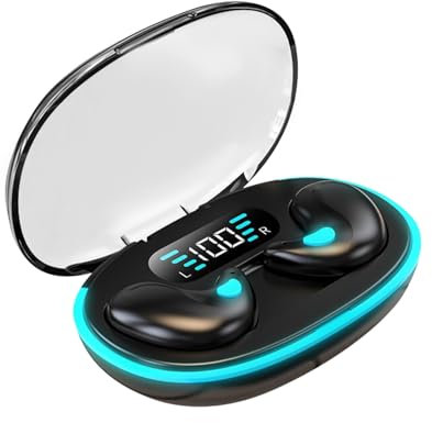 Open Ear Wireless Earbuds for Sleep & Sports – Bluetooth 5.3 No In-Ear Headphones with ENC Mic, IPX5 Waterproof, Long Battery Life, Lightweight Charging Case