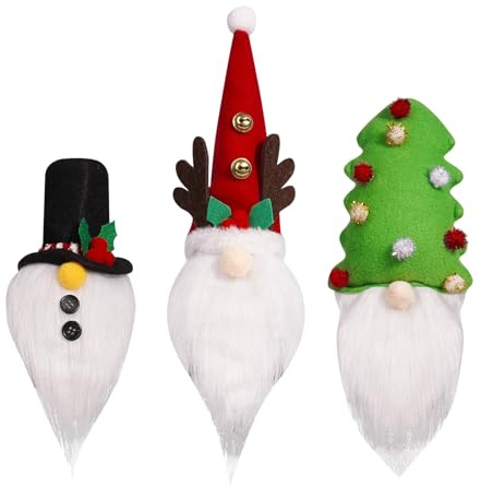 Kuehssn Christmas Bottle Covers - Reusable Cute Lid Topper,3piece Wine Bottle Sleeve,for Beer Whiskey Glass Holiday Birthday Halloween Travel Home Kitchen
