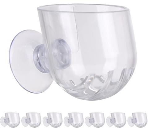 jojofuny 8 Pièces Pot Fleur Suspendu Transparent Acrylique avec Ventouses Vases Muraux pour Plantes Aquatiques Support de Culture Hydroponique pour Aquarium et Décoration Murale Intérieure