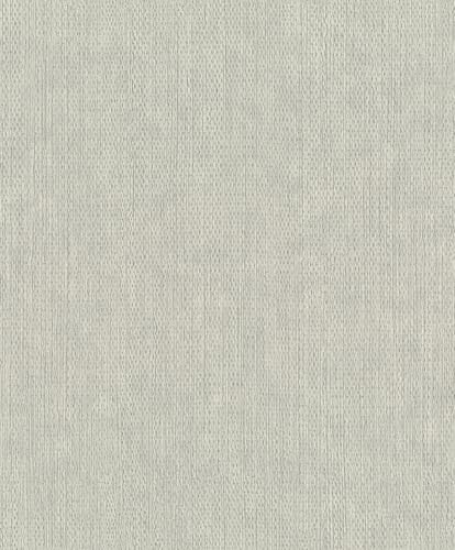 Rasch Tapete mit Naturfaser-Optik in Hellgrau mit feinem Metallic Schimmer - Noble Zen Vliestapete Golden Wabi 435535