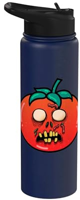 Tomato Zombie Spooky Vegan Halloween Stainless Steel Insulated Water Bottle