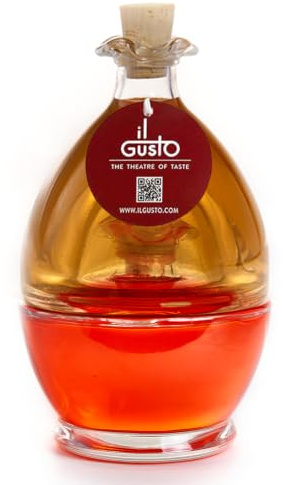 IL GUSTO Halloween Spiced Orange Duo, 2x100ml, 40% 32% ABV | Halloween spirit duo, Spiced Rum & Blood Orange Gin, stackable egg bottles, orange blood red colours, festive seasonal gift