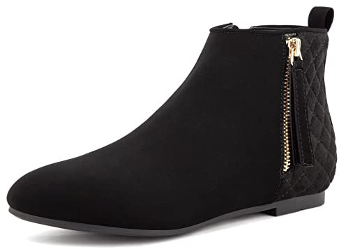 MaxMuxun Stivali Classici da Donna Chiusura Lampo di Nero Dimensione 36 EU