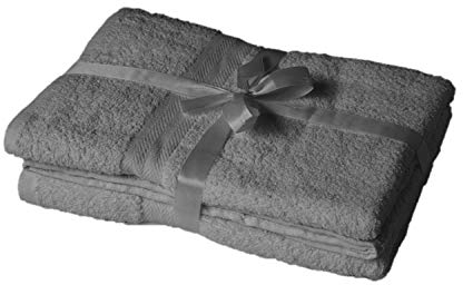EXKLUSIV HEIMTEXTIL Saunatuch 2er Set 80 x 200 cm Anthrazit
