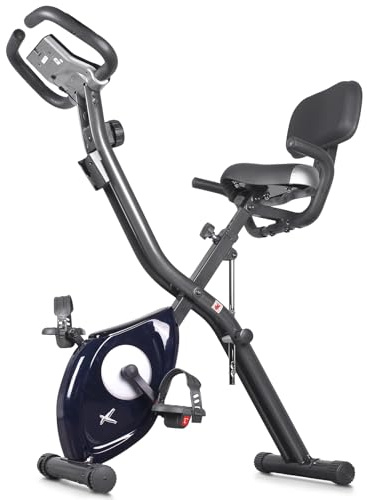 leikefitness LEIKE X Bike Ultra-Quiet Folding Exercise Bike, Magnetic Upright Bicycle with Heart Rate,LCD Monitor and easy to assemble