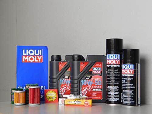 MotorFunSports Wartungs Set Husqvarna 701 Enduro Euro 3 Öl Ölfilter Zündkerze Service