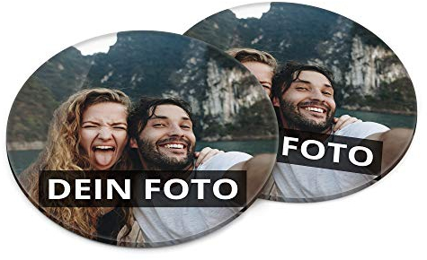 PhotoFancy® – Untersetzer mit Foto personalisiert - Personalisierbare Acrylglas Untersetzer Bedrucken (Acrylglas, 6er Set)