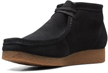 Clarks Shacre Boot, Scarpe Chukka Uomo, Black Black Suede, 43 EU