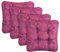 Brandsseller Kissen-Set Sitzkissen Dekokissen Stuhlkissen Zierkissen Stuhlauflage 4er-Set, Beere