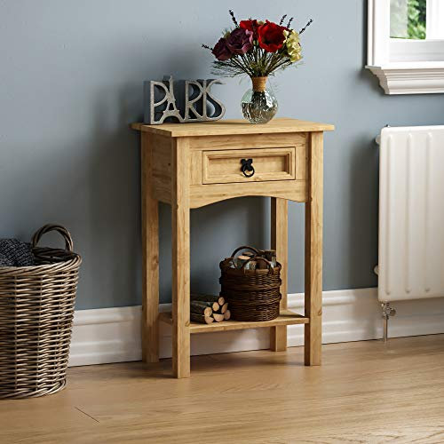 Vida Designs Console Table Corona avec 1 tiroir et étagère, 70 x 50 x 31 cm