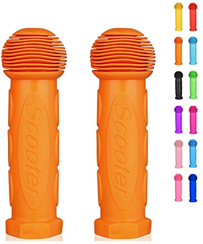 OTFAITP Roller Griff Lenker 1-Paar Fahrrad Griff Fit für 2-3-4 Räder Kid Kick Roller,Kinder Fahrrad,Drifting Roller,Schaukel Roller (Orange)
