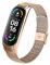 PaceBid Cinturino Compatibile Con Xiaomi Mi Band 6/5 - Metallo in Acciaio Inossidabile Con Fibbia Regolabile, Sgancio Rapido di Ricambio - Oro Rosa