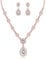 wynn's Wedding Jewellery Set for Women, Silver Necklace Dangle Earrings Set, Rose Gold Bridal Jewellery Set with White AAAAA Cubic Zirconia, Allergy Free Party Jewellery Set for Bridal Bridesmaid