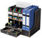 Catekro Schreibtisch Organizer, Stifthalter, Stiftebox, Stiftehalter Schreibtisch mit Schublade für Zuhause, Büro und Schule (Großes Schwarz)
