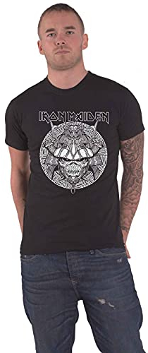 Iron Maiden T Shirt Senjutsu Samurai Graphic Band Logo Official Mens Black S