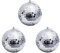 3 Pcs 3.2 Inch Silver Mirror Disco Balls Party Scene Decoration Christmas Tree Bauble Hanging Ball for Home Party Christmas Wedding Decoration Lighting Effect