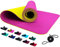 REFIT TPE Sportmatte Fitnessmatte 183 x 61 x 0,6 cm Pink Gelb rutschfeste Gym Matte Mat für Yoga Fitness Pilates Gymnastik Sport Yogamatte Gymnastikmatte Turnmatte Bodenmatte Exercise Rosa Yellow