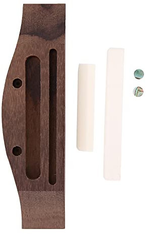 Tomotato Ukulele Brücke Sattel Mutter Ukulele Brücke 4mm Schale Obere Untere Brücken Zubehörteile Holzbrücke Kunststoff Mutter Sattel für Ukulele DIY Reparatur Zubehörteile
