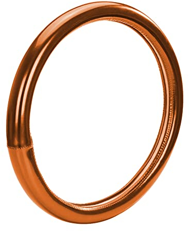 Auto Lenkradbezug Glitzer, Bling Glänzend PU Leder Lenkradhülle Atmungsaktiv Universal Rutschfester Lenkradschoner Auto Lenkradbezug Auto Styling Zubehör für Männer und Frauen,Orange
