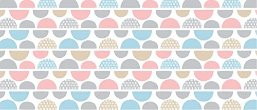 d-c-fix Wachstuchtischdecke PVC-free Fancy Circles - abwaschbar wasserdicht - In- & Outdoor - Wachstuch Plastik-Tischdecke Wachstischdecke Tischtuch - 110 cm x 140 cm eckig