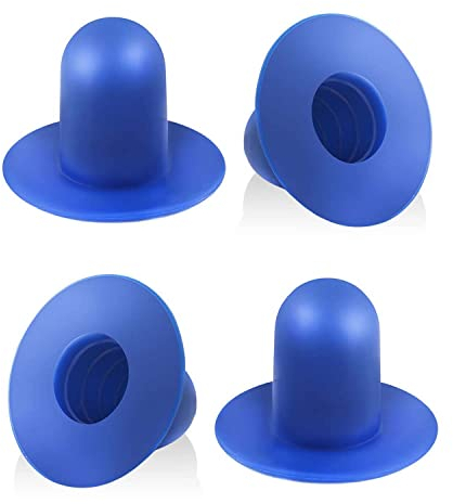 Lot de 4 Bouchons de Piscine, Bouchons muraux de Rechange pour Piscine, Filtre, Filtre, Pompe, passoire, Bouchon Compatible avec Intex et Bestway (Bleu, Long)