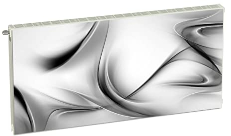Magnet Heizkörperverkleidung Heizkörperabdeckung Grau Abstrakt 120x60 cm Heizung Abdeckung Verkleidung Magnetische Abdeckmatte Kühlschrank aus Einem Flexiblen Magneten Digitaler Aufdruck