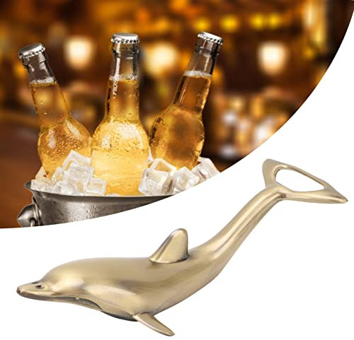 LANTRO JS Delphin Flaschenöffner, Zinklegierung Bierflaschenöffner, kleine Größe Metall Bieröffner für Home Party, Restaurant, WM Dekorationen