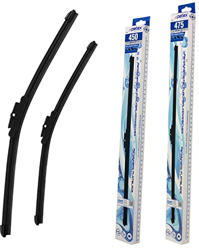 PETEX Scheibenwischer, Länge: 475 mm/450 mm - Frontscheibenset