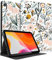 Uppuppy for for iPad Mini 7 A17 Pro 2024/iPad Mini 6 2021 8.3 Inch for iPad Mini 6th/7th Generation Case Kids Cute Folio Women Teen Girls White Floral Flower Cover for Apple Mini 6/7 A2567 A2568 A2569