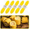 SENZEAL 10 Pièces Brochettes de Maïs en Acier Inoxydable Support Maïs Emboîtement Pic Epis de Mais Fourche Barbecue Fourchettes à Fruits doux avec Manche en Silicone pour BBQ Camping Pique-nique Fête