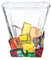 TITA-DONG Creative Colorful Drinking Glasses Unique Wine Glasses, Hand Painted Whiskey Glasses, Hand Blown Old Fashioned Glass Tumbler Drinking Glasses for Scotch Rum Bourbon(ice)