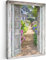 MuchoWow© Leinwandbild 60x80 cm Dekoration Wohnzimmer Bilder Aufhängen Wall Decoration Living Room Wohnungs Deko Moderne Fensterblick - Hortensie - Blumen