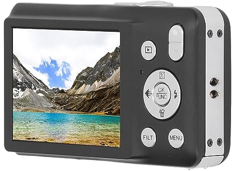 8K Digital Camera, 2.7inch 68MP IPS Vlogging Selfie Dual Screen Camera with 16X Digital Zoom, 20 Built In Beauty Filters, 750mAh WiFi Digital Video Camera for Vlogging (Black)