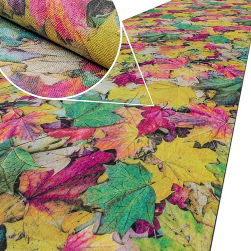 ANRO Küchenläufer Teppich Läufer Küchenteppich Flur Läufer Küche awaschbar pflegeleicht Herbst 500x65cm